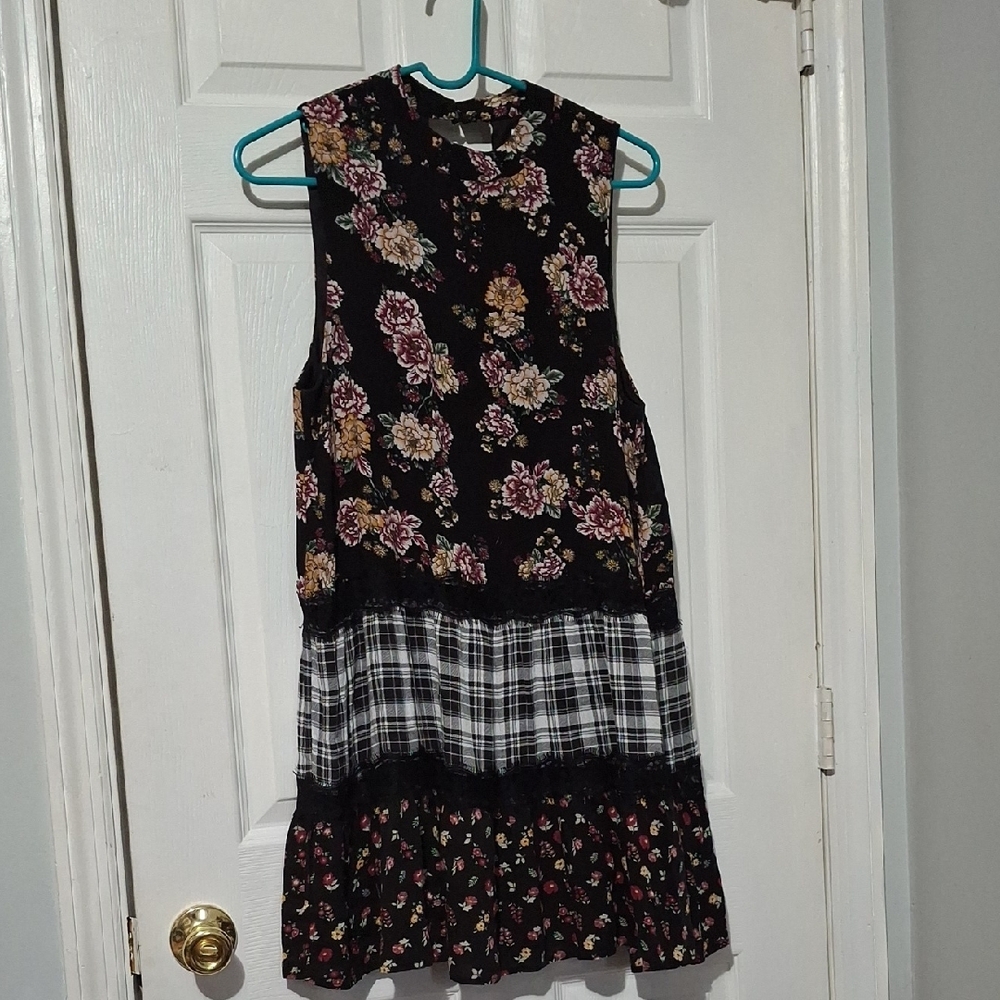 Love Fire Black and Pink A-line Casual Dress